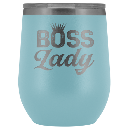 BOSS LADY WINE TUMBLER