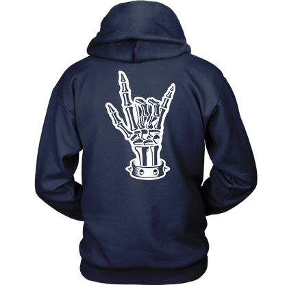 BAD ASS HUMAN SKULL ROCK HOODIE