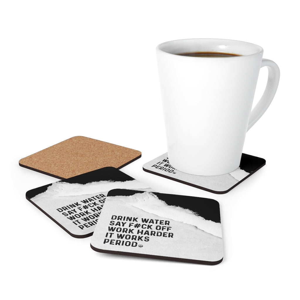 SAY F*CK OFF Corkwood Coaster Set