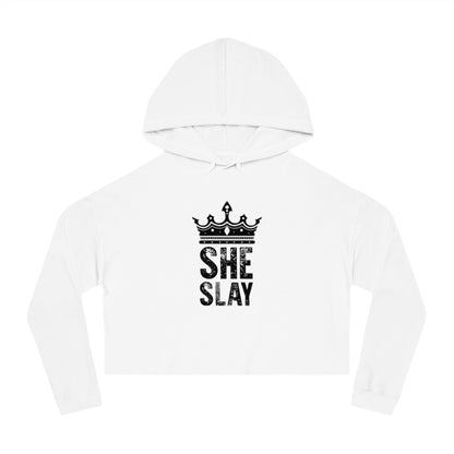 SHE SLAY Cropped Hooded Sweatshirt