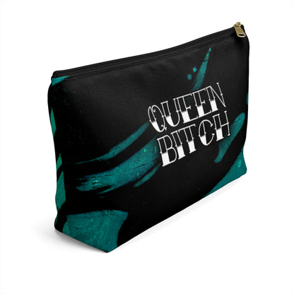 QUEEN BITCH TATTOO TITLE GRAFFITI Accessory Pouch