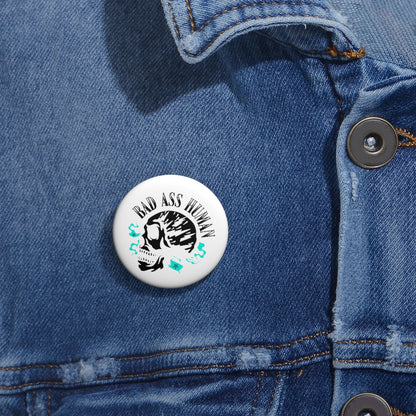 BAD ASS HUMAN MOHAWK Pin Buttons