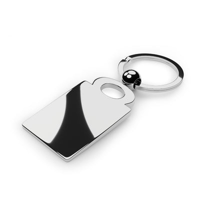 BAD ASS HUMAN MOHAWK Rectangle Photo Keyring