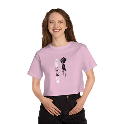 HATE IS THE VIRUS Champion Women's Heritage Cropped T-Shirt