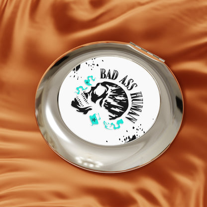 BAD ASS HUMAN SKULL Compact Travel Mirror