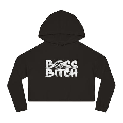 BOSS BITCH BULLET Cropped Hooded Sweatshirt