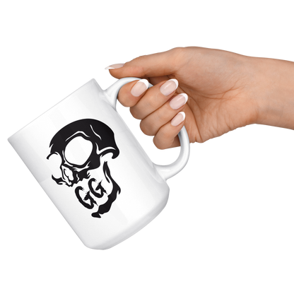 GRUMPY GUY CREEPY SKULL MUG
