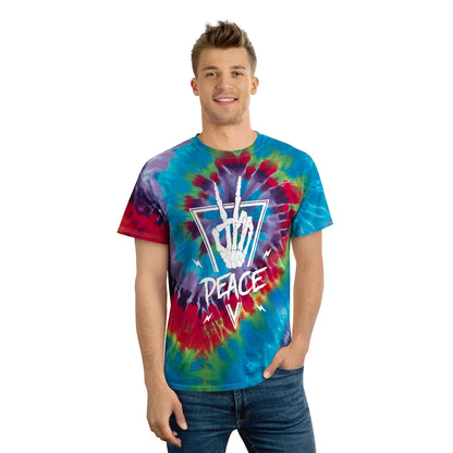 PEACE OUT Tie-Dye Tee / Spiral