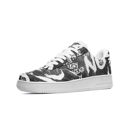 NO GUTS NO GLORY Low Top Leather Sneakers