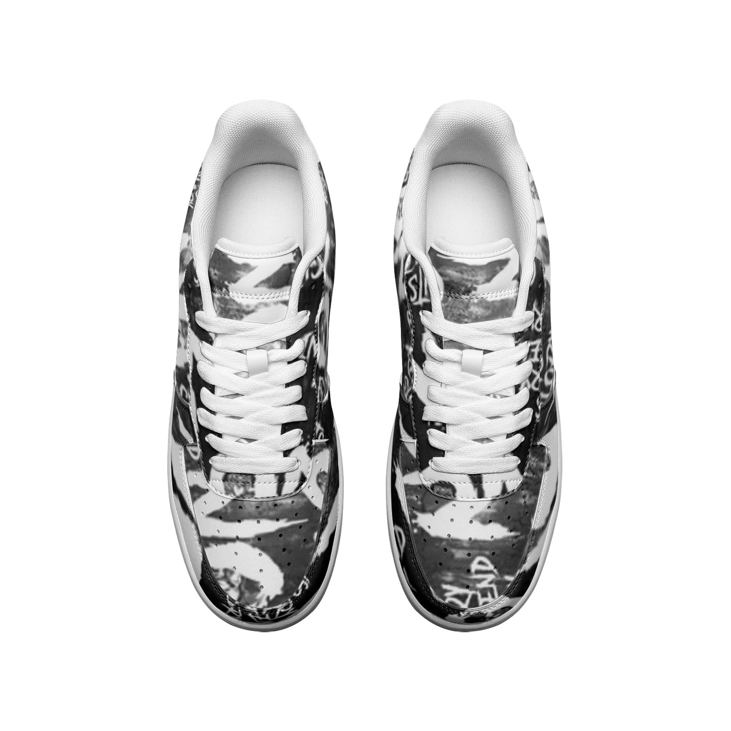NO GUTS NO GLORY Low Top Leather Sneakers