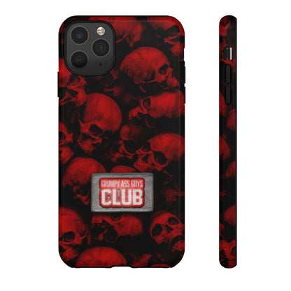 GRUMPY ASS GUYS CLUB RED SKULL Tough Phone Case