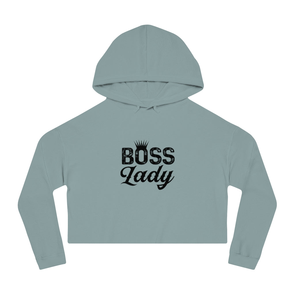 BOSS LADY Cropped Hooded Sweatshirt