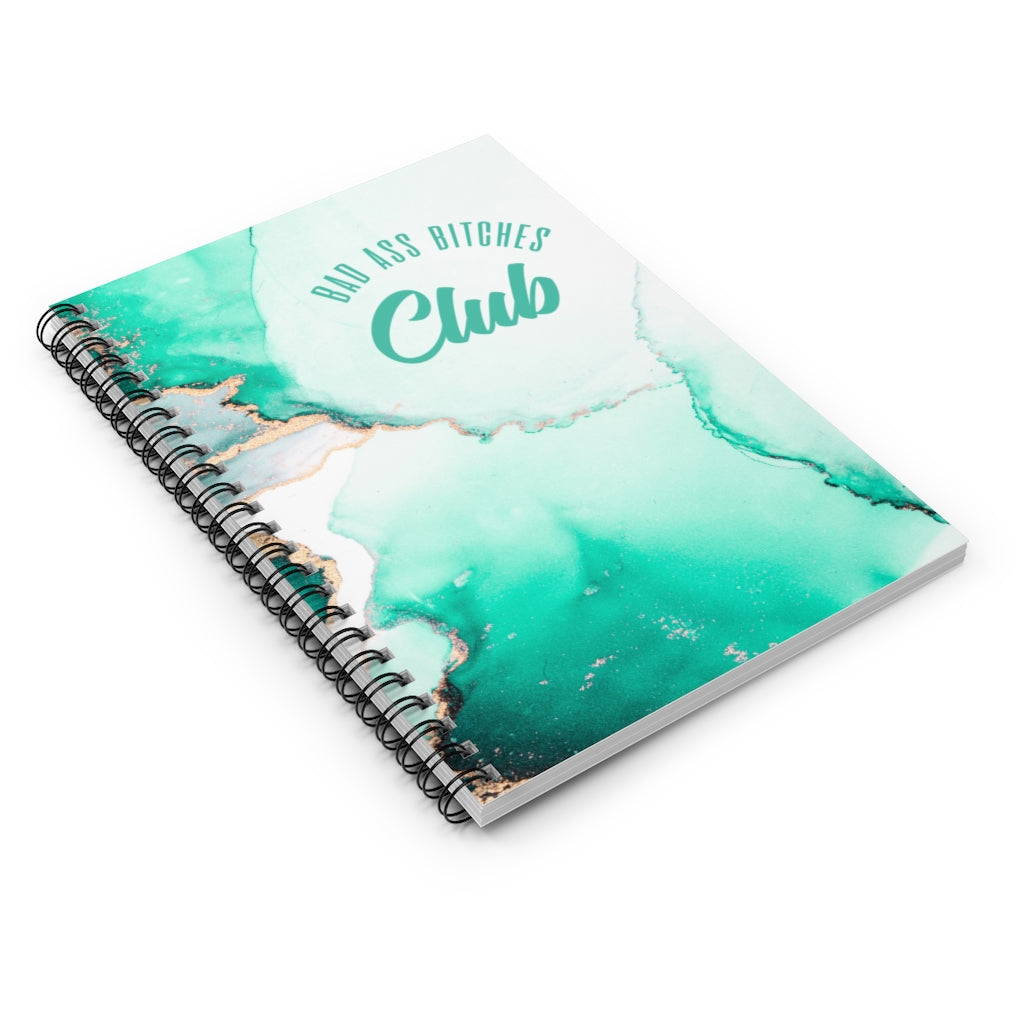 BAD ASS BITCHES CLUB Spiral Notebook - Ruled Line