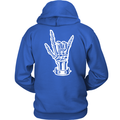 BAD ASS HUMAN SKULL ROCK HOODIE