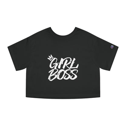 GIRL BOSS Champion Women's Heritage Cropped T-Shirt