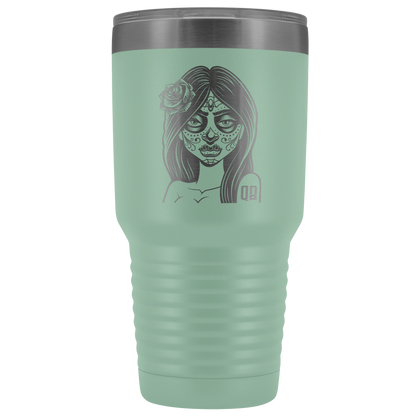 QB CLASSY DAY OF THE DEAD TUMBLER