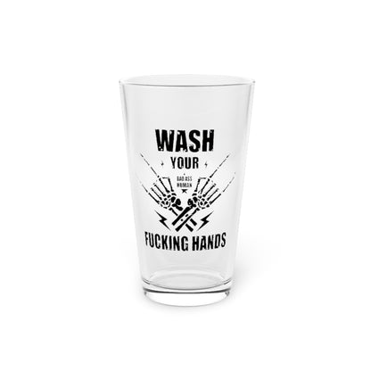 WASH YOUR ROCK HANDS PINT GLASS