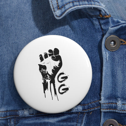 GRUMPY GUY FIST Pin Buttons