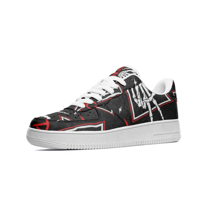 PEACE OUT Low Top Leather Sneakers
