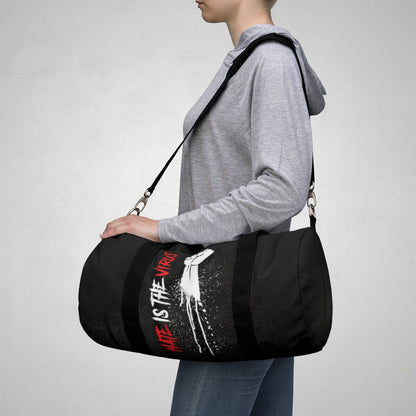 HATE IS THE VIRUS DRIP Duffel Bag