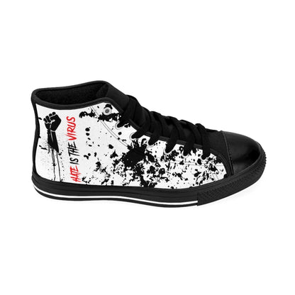 HATE IS THE VIRUS Men's High Top Sneakers
