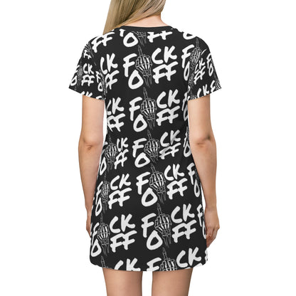 F*CK OFF BLACK T-Shirt Dress