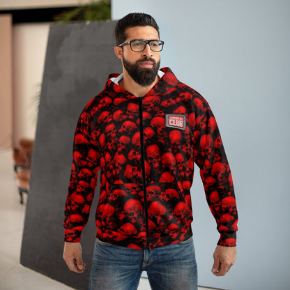 GRUMPY ASS GUYS CLUB RED SKULL Zip Hoodie