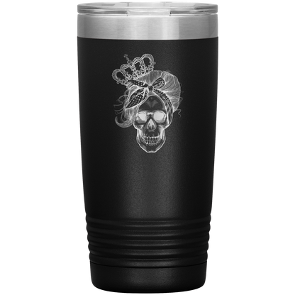 LONG LIVE THE QUEEN SKULL 20 OZ TUMBLER