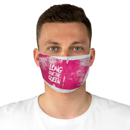 LONG LIVE THE QUEEN PINK GRUNGE Fabric Face Mask