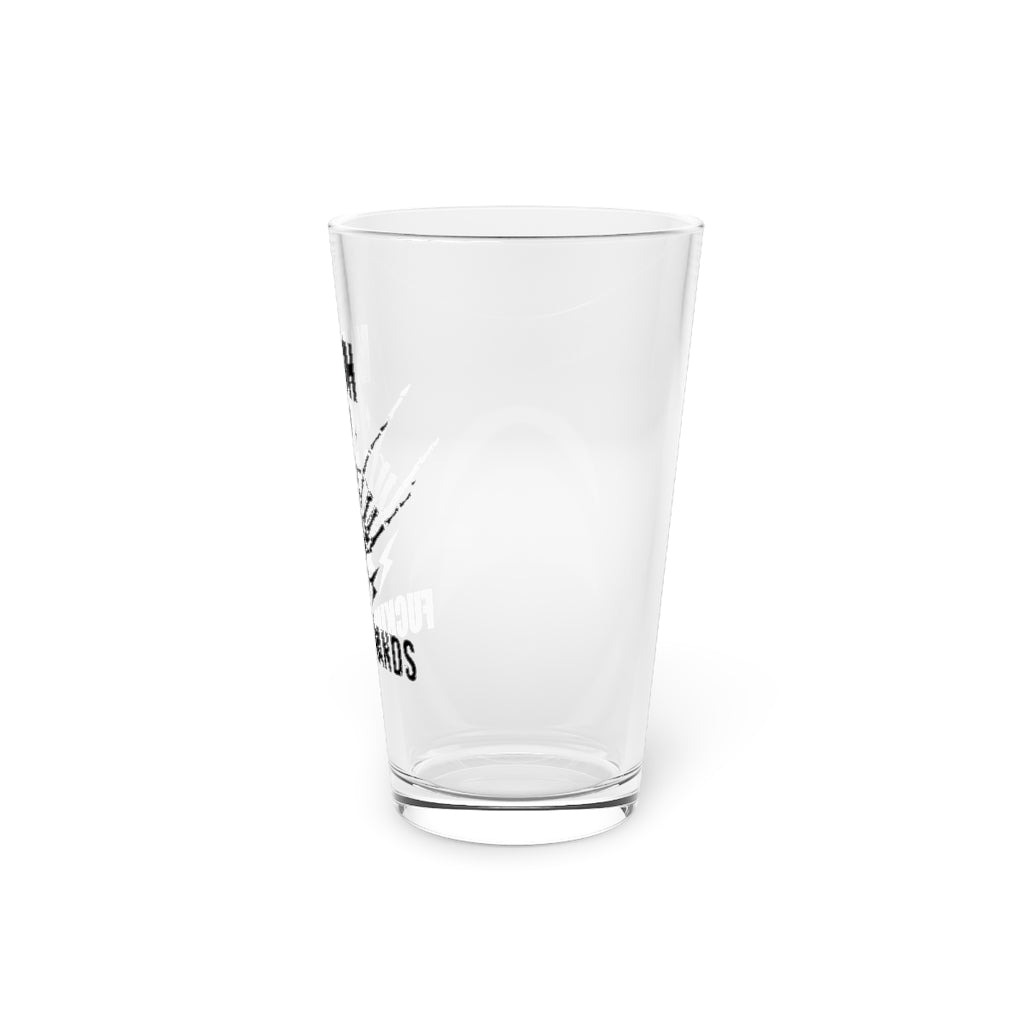 WASH YOUR ROCK HANDS PINT GLASS