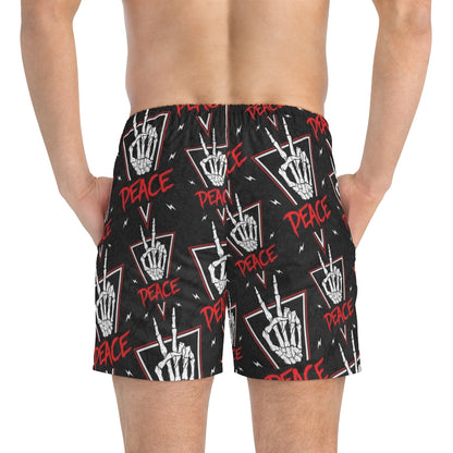 PEACE OUT Swim Trunks