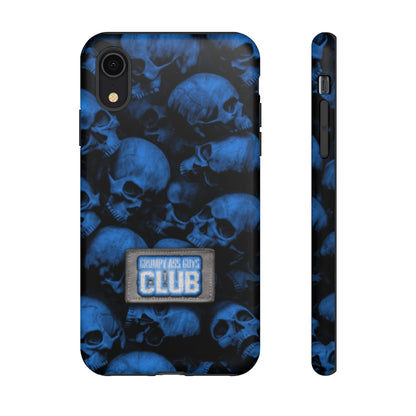 GRUMPY ASS GUYS CLUB BLUE SKULL Tough Phone Case