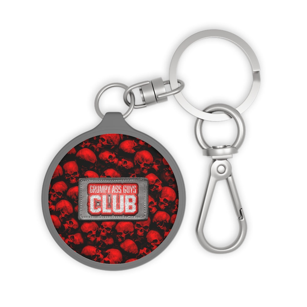 GRUMPY ASS GUYS CLUB RED SKULL Key Fob