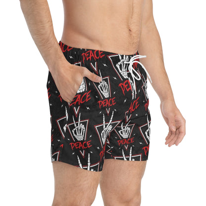 PEACE OUT Swim Trunks
