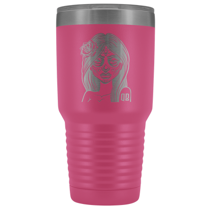 QB CLASSY DAY OF THE DEAD TUMBLER