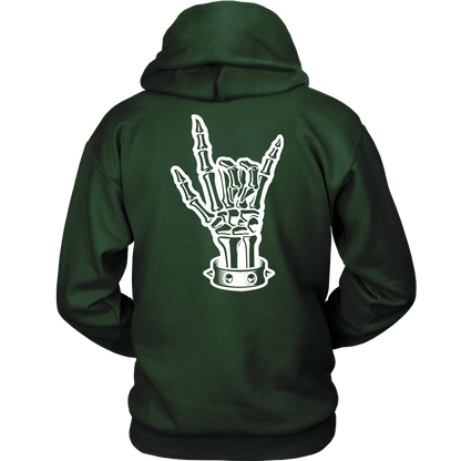 BAD ASS HUMAN SKULL ROCK HOODIE