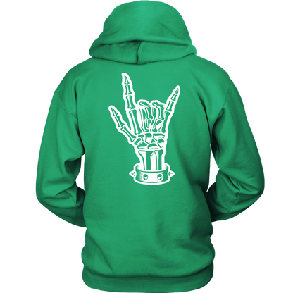 BAD ASS HUMAN SKULL ROCK HOODIE