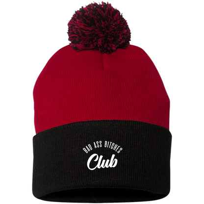 BAD ASS BITCHES Pom Pom Knit Cap