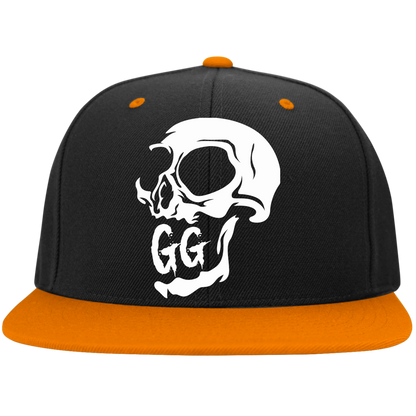 GRUMPY CREEPY SKULL High-Profile Snapback Hat