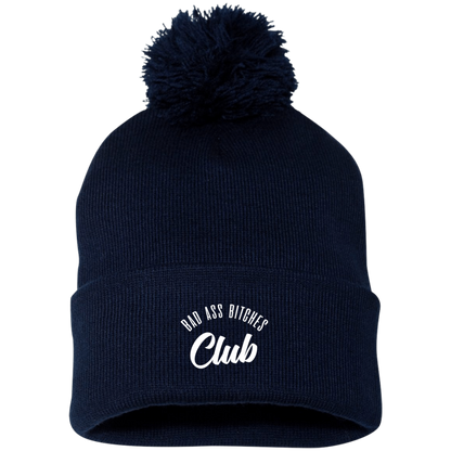 BAD ASS BITCHES Pom Pom Knit Cap