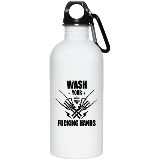 WASH YOUR ROCK HANDS STAINLESS STEEL 20 0Z WATER BOTTLE