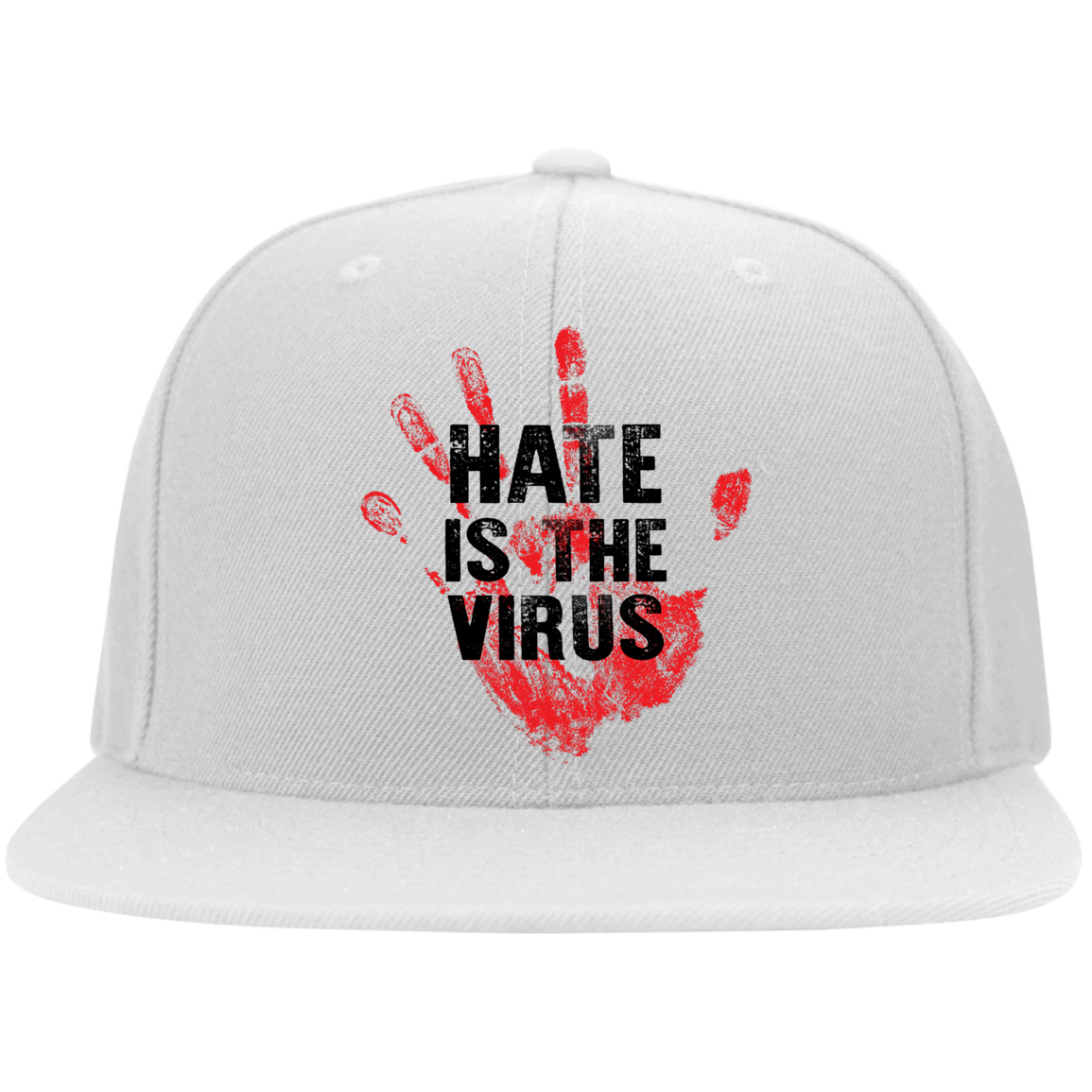 HATE IS THE VIRUS HAT High-Profile Snapback Hat