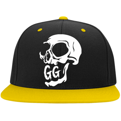 GRUMPY CREEPY SKULL High-Profile Snapback Hat