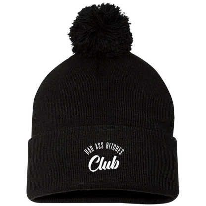 BAD ASS BITCHES Pom Pom Knit Cap