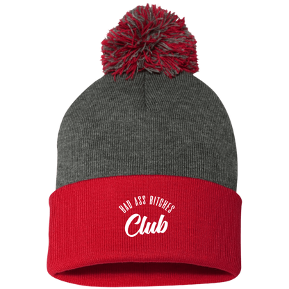 BAD ASS BITCHES Pom Pom Knit Cap