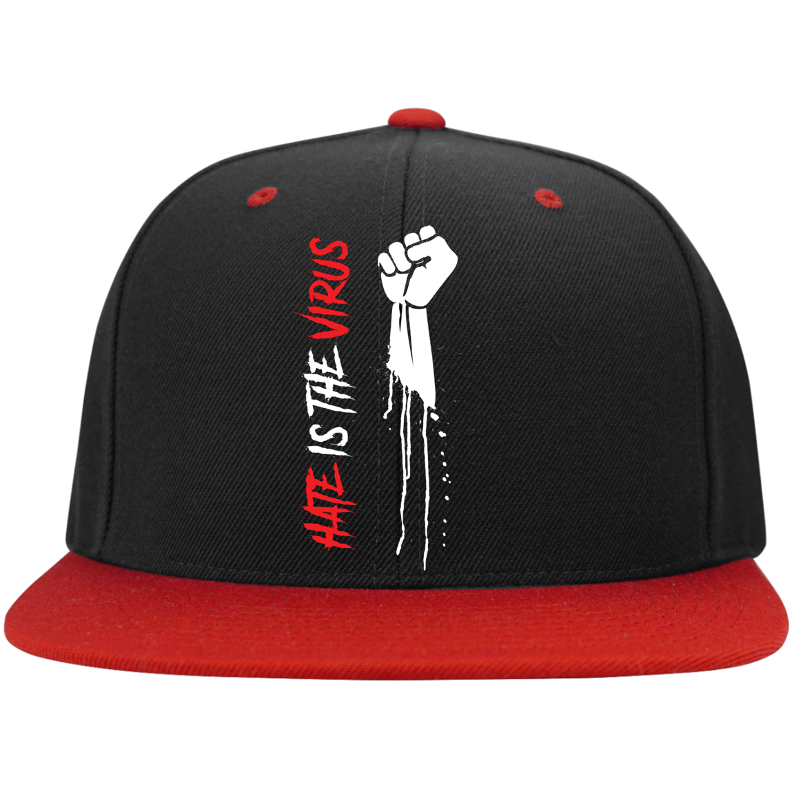 HATE IS THE VIRUS High-Profile Snapback Hat