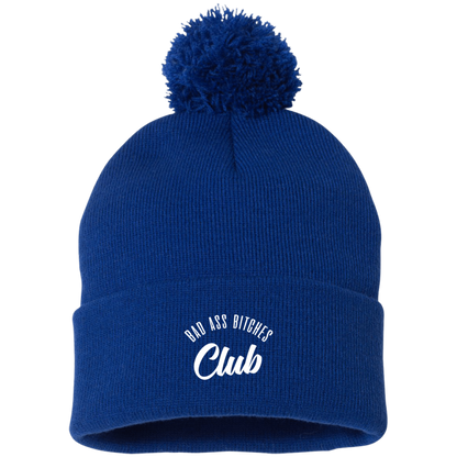 BAD ASS BITCHES Pom Pom Knit Cap