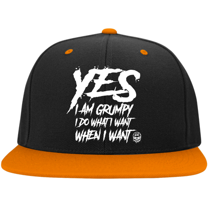 YES I AM GRUMPY High-Profile Snapback Hat