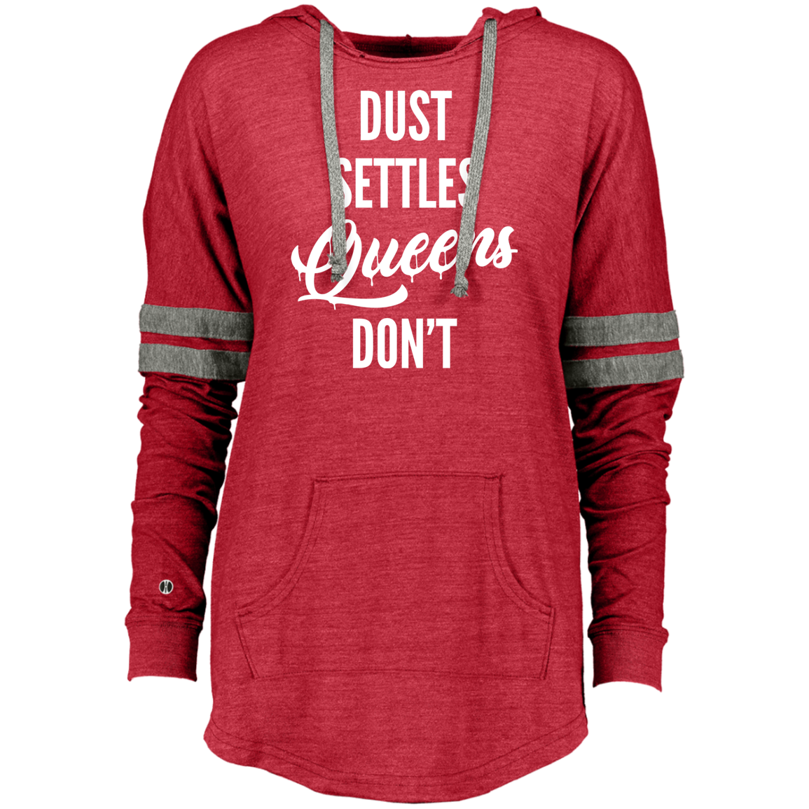 QUEENS DON'T SETTLE Hooded Low Key Pullover