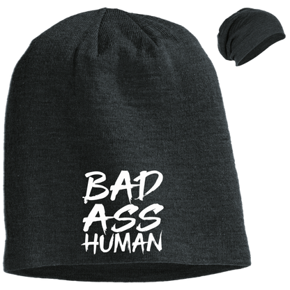 BAD ASS HUMAN Slouch Beanie